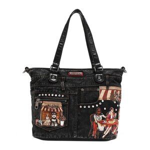 NICOLE LEE DENIM SISTERS SECRET TOTE BAG